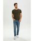 Bellemere Men's Crew-Neck Cotton T-Shirt Зеленый, Small - фото #5