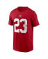 Фото #3 товара Men's Christian McCaffrey Scarlet San Francisco 49ers Player Name and Number T-shirt
