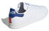 adidas originals StanSmith 蓝尾打孔三条纹 防滑耐磨 低帮 板鞋 男款 白蓝 / Кроссовки Adidas originals StanSmith EG8356