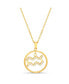 kensie gold-Tone Dangle Round Initial Pendant Necklace