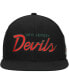 Mitchell Ness Men's Black New Jersey Devils Core Team Script 2.0 Snapback Hat - фото #4