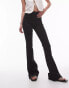 Topshop Tall high rise Jamie flare jeans in black