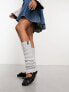 Фото #7 товара Basic Pleasure Mode bambi leg warmers in grey marl