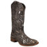 Фото #2 товара Roper Belle Metallic Square Toe Cowboy Womens Brown Western Cowboy Boots 09-021