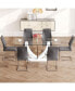 Фото #2 товара Modern Rectangular Glass Dining Table for 6-8, with Tempered Glass Top and MDF Base