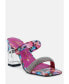 Фото #3 товара Krypton Marble Print Clear Block Heel Sandals