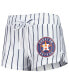 ფოტო #5 პროდუქტის Women's White Houston Astros Reel Pinstripe Tank Top and Shorts Sleep Set