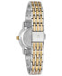 ფოტო #4 პროდუქტის Women's Diamond Accent Two-Tone Stainless Steel Bracelet Watch 30mm 98P115