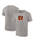 Фото #3 товара Men's Heathered Gray Cincinnati Bengals Team Primary Logo T-shirt