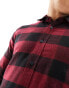 ONLY & SONS buffalo check shirt in red and black Бордовый, S - фото #4