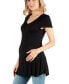 Фото #3 товара Cap Sleeve Maternity Tunic Top with Soft Flare Hem