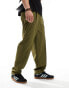 ASOS DESIGN pull on smart oversized tapered trousers in green