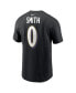 Фото #2 товара Men's Roquan Smith Black Baltimore Ravens Player Name and Number T-shirt