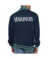 Men's Navy Seattle Mariners Secret Weapon Satin Full-Snap Jacket Синий, S - фото #2