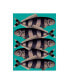 Фото #1 товара Fab Funky Blue Striped Fish Canvas Art - 36.5" x 48"