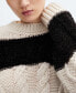 Фото #3 товара Women's Contrasting Stripes Sweater