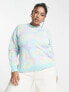 Фото #1 товара Simply Be animal print jumper in pastel blue