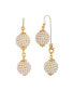 ფოტო #1 პროდუქტის Imitation Pearl Front Back Drop Earrings