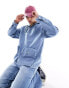 Фото #1 товара ASOS DESIGN oversized denim hoodie in mid blue