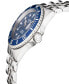 ფოტო #2 პროდუქტის Men's Wall Street Swiss Automatic Silver-Tone Stainless Steel Bracelet Watch 43mm