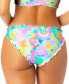 Фото #2 товара Juniors' Printed Lettuce Edge Bikini Bottoms, Created for Macy's