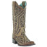 Фото #2 товара Corral Boots Rhinestone Square Toe Cowboy Womens Brown Casual Boots E1623