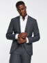 Фото #1 товара Jack & Jones Premium super slim fit check suit jacket in blue
