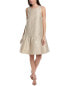Lafayette 148 New York Sleeveless Drop Waist Linen & Silk-Blend Dress Women's