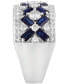 Фото #4 товара Sapphire (2 ct. t.w.) & Diamond (1 ct. t.w.) Band in 14k White Gold