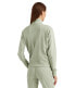 Ralph Lauren Women French Terry 1/4 Zip Sweatshirt Green Petite Size PS