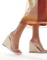 Фото #1 товара Simmi London Radial wedge heeled sandal in natural with clear straps