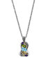 Фото #1 товара EFFY Collection eFFY® Multi-Gemstone 18" Pendant Necklace (2-5/8 ct. t.w.) in Sterling Silver & 18k Gold-Plate