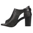 Фото #6 товара Roper Mika Floral Embossed Closed Back Block Heels Pumps Womens Black Dress Casu