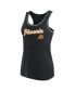 Фото #3 товара Women's Black Phoenix Suns Wordmark Logo Racerback Tank Top