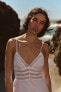 Фото #2 товара Платье миди из поплина с кружевом ZARA