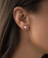 ფოტო #2 პროდუქტის Lab-Grown Opal (1/5 ct. t.w.) & Lab-Grown White Sapphire (1/6 ct. t.w.) Cushion Halo Stud Earrings