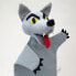 Фото #8 товара Handpuppe Wolf mit gelben Augen 30 cm