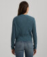 ფოტო #2 პროდუქტის Women's Cropped Long-Sleeve Cardigan