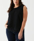 ფოტო #3 პროდუქტის Plus Size Lace Trim Sleeveless Shell Sweater