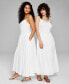Фото #1 товара Women's Sleeveless Smocked Maxi Dress, Created for Macy's
