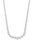ფოტო #1 პროდუქტის Cubic Zirconia Graduated 17" Necklace in Sterling Silver, Created for Macy's