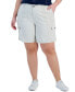 Фото #1 товара Plus Size Comfort-Waist Cargo Shorts, Created for Macy's