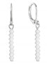 Charming dangling earrings with crystals 71126.7 white alabaster