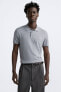 Viscose blend knit polo shirt