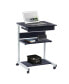 Rolling Laptop Cart With Storage, Graphite