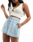 River Island relaxed denim shorts in light blue