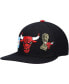 Фото #4 товара Men's Black Chicago Bulls Double Logo Snapback Hat