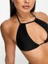 Фото #4 товара NA-KD waist tie bikini top in black