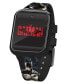 ფოტო #3 პროდუქტის Unisex Black Silicone Strap Smart Watch