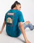 The North Face Faces Kilimanjaro back print boyfriend fit t-shirt in teal